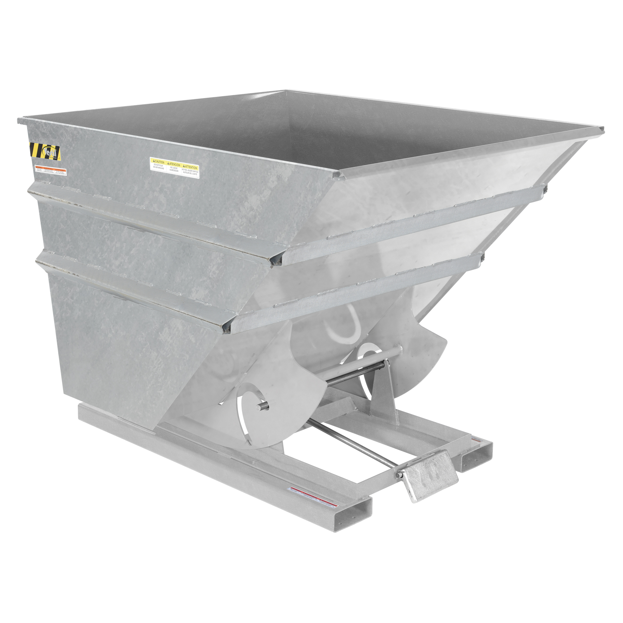 Vestil Self-Dump Hopper - 6000-Lb. Capacity, Gray, Model# D-200-HD-GAL